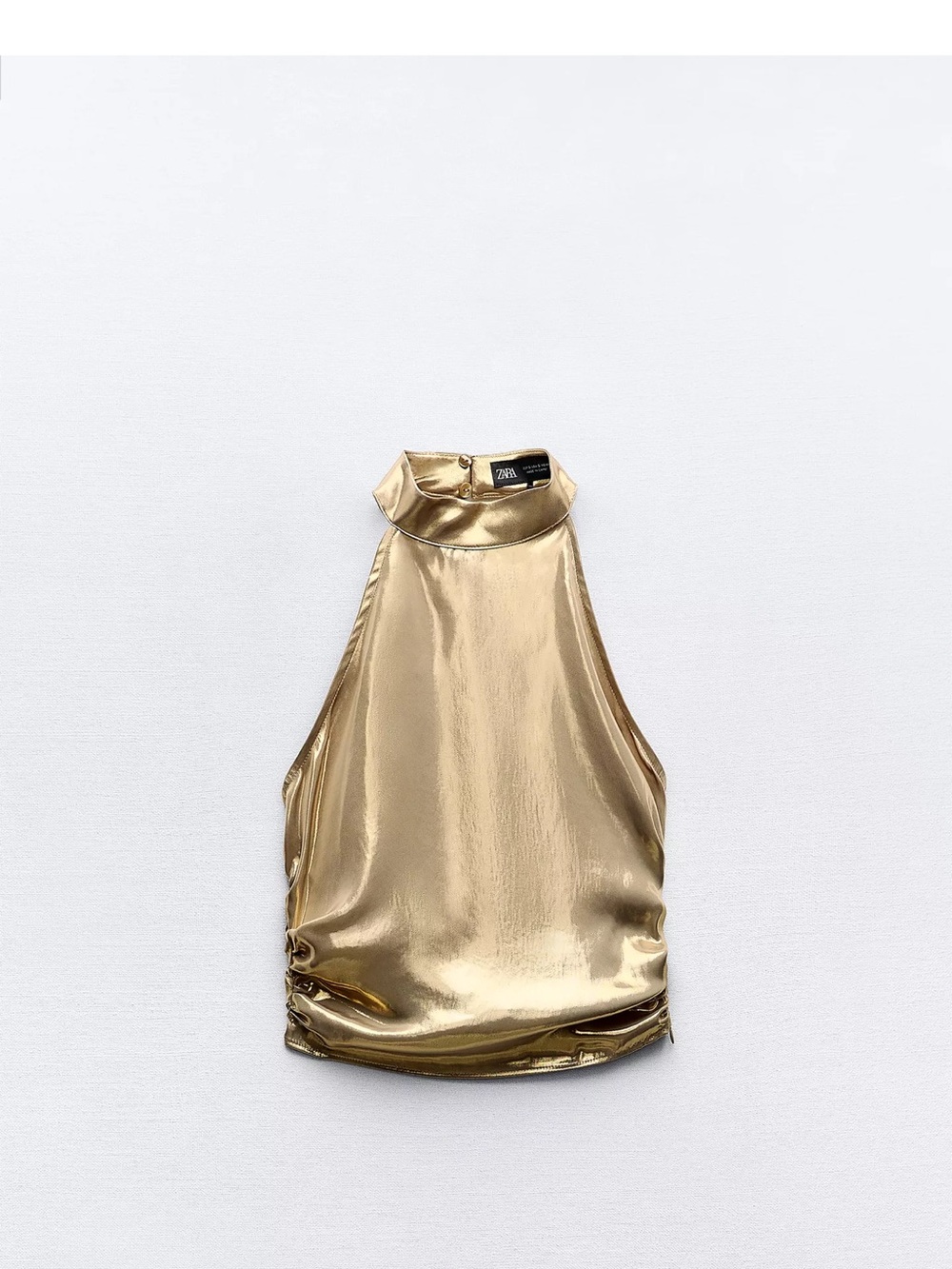 Metallic Gold Halter Top